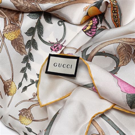 gucci inspired floral scarf|authentic gucci silk scarf.